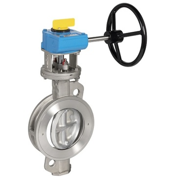 Butterfly valve Type: 9133 Stainless steel/Stainless steel Double-ecFire safe Gearbox Wafer type
